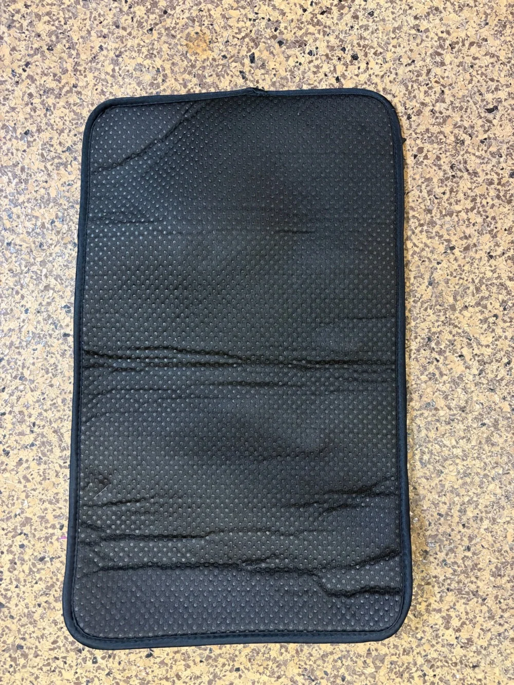 Cat Food & Water Bowl Feeding Mat – Black Menu Design